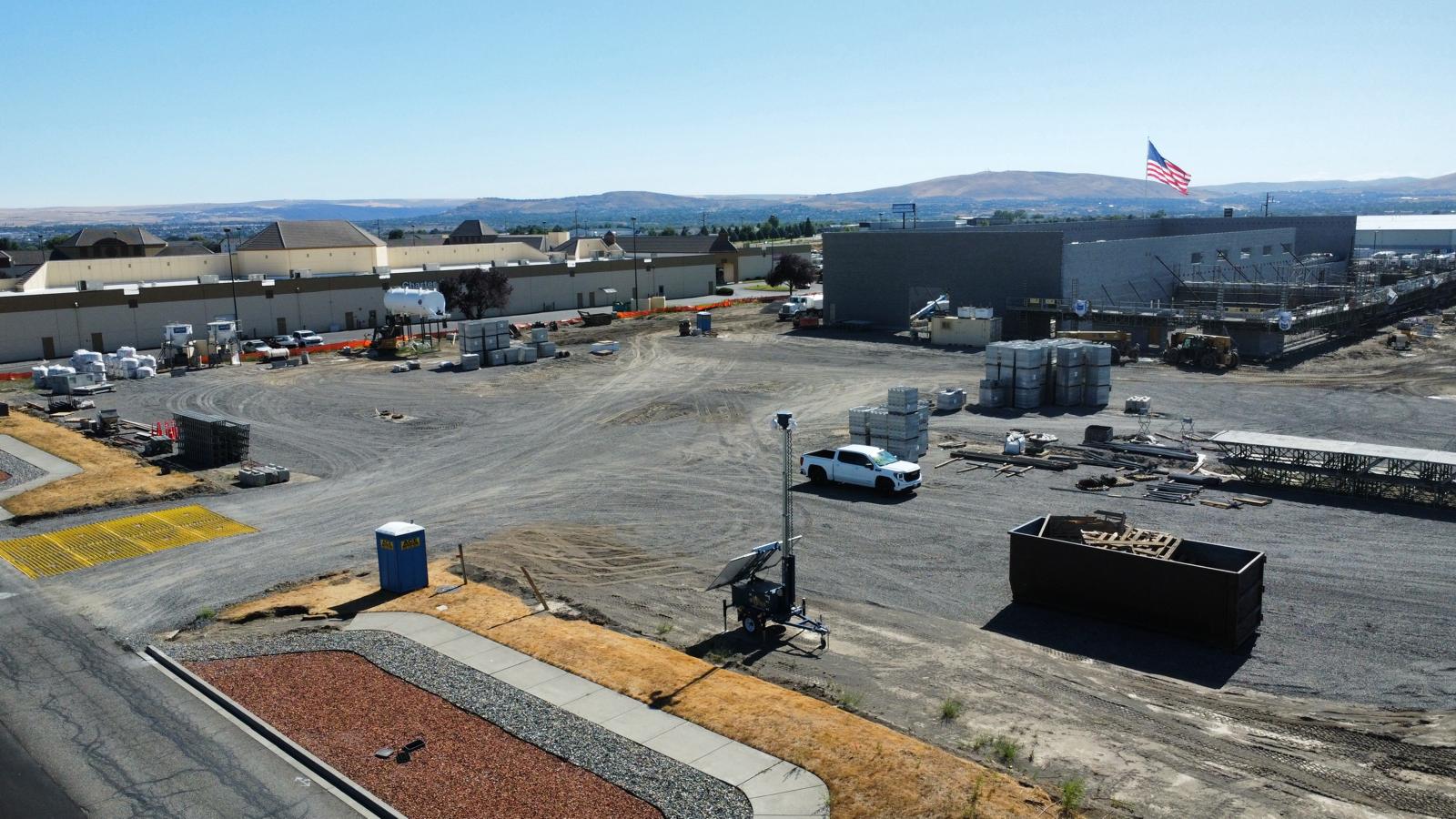 Aerial drone photography of SOS Sentinel security station and surrounding site