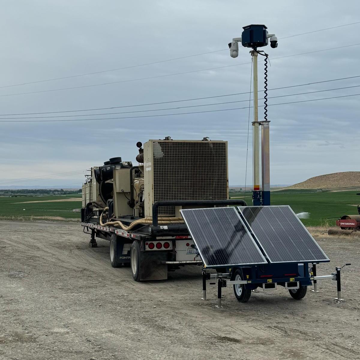 SOS Sentinel security station at rural construction site